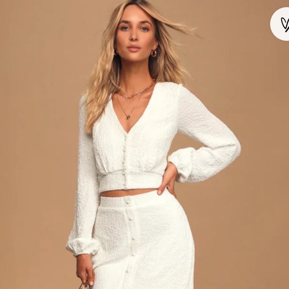 NWT Lulus white crop
